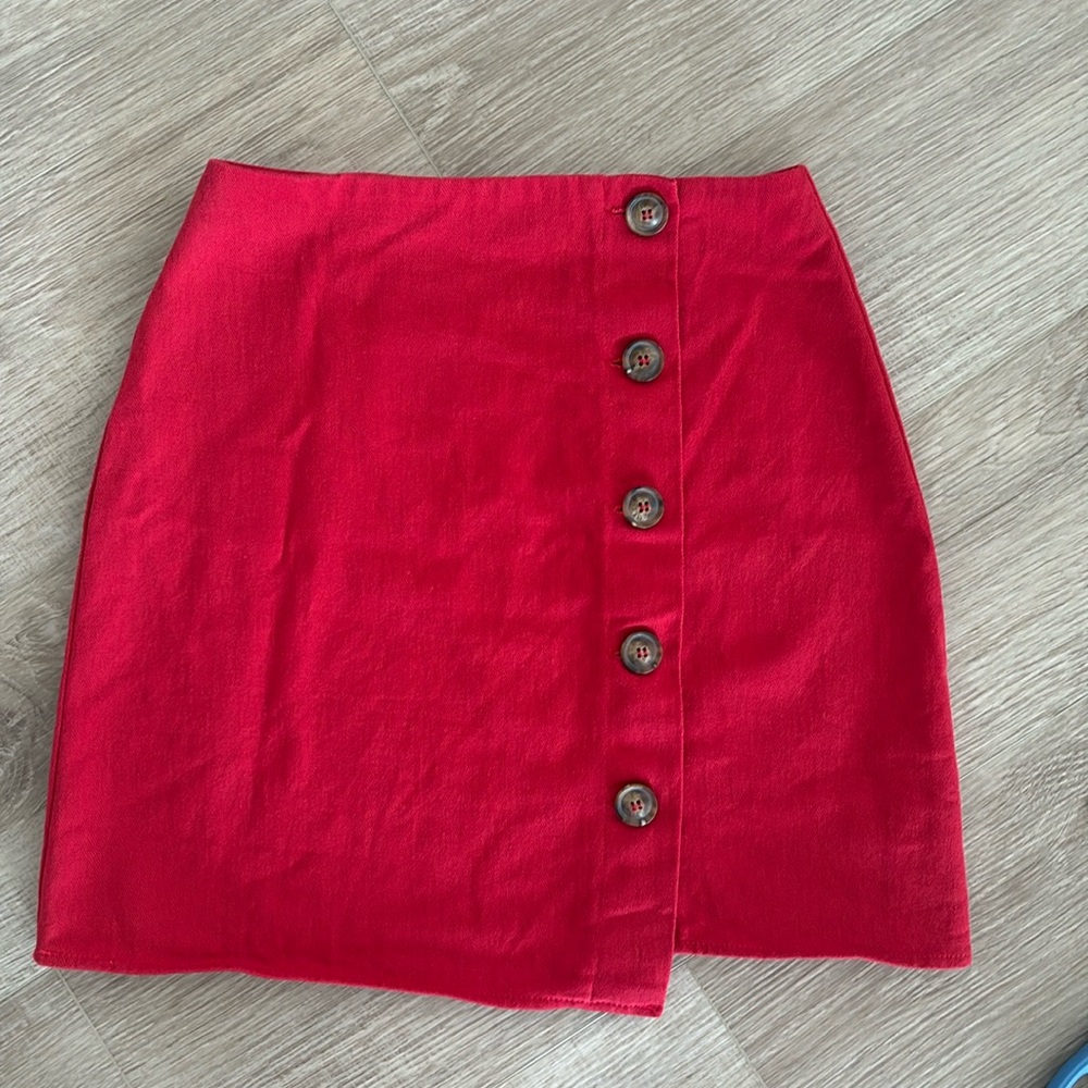 Asymmetric cotton skirt